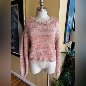 orange cotton cropped billabong sweater